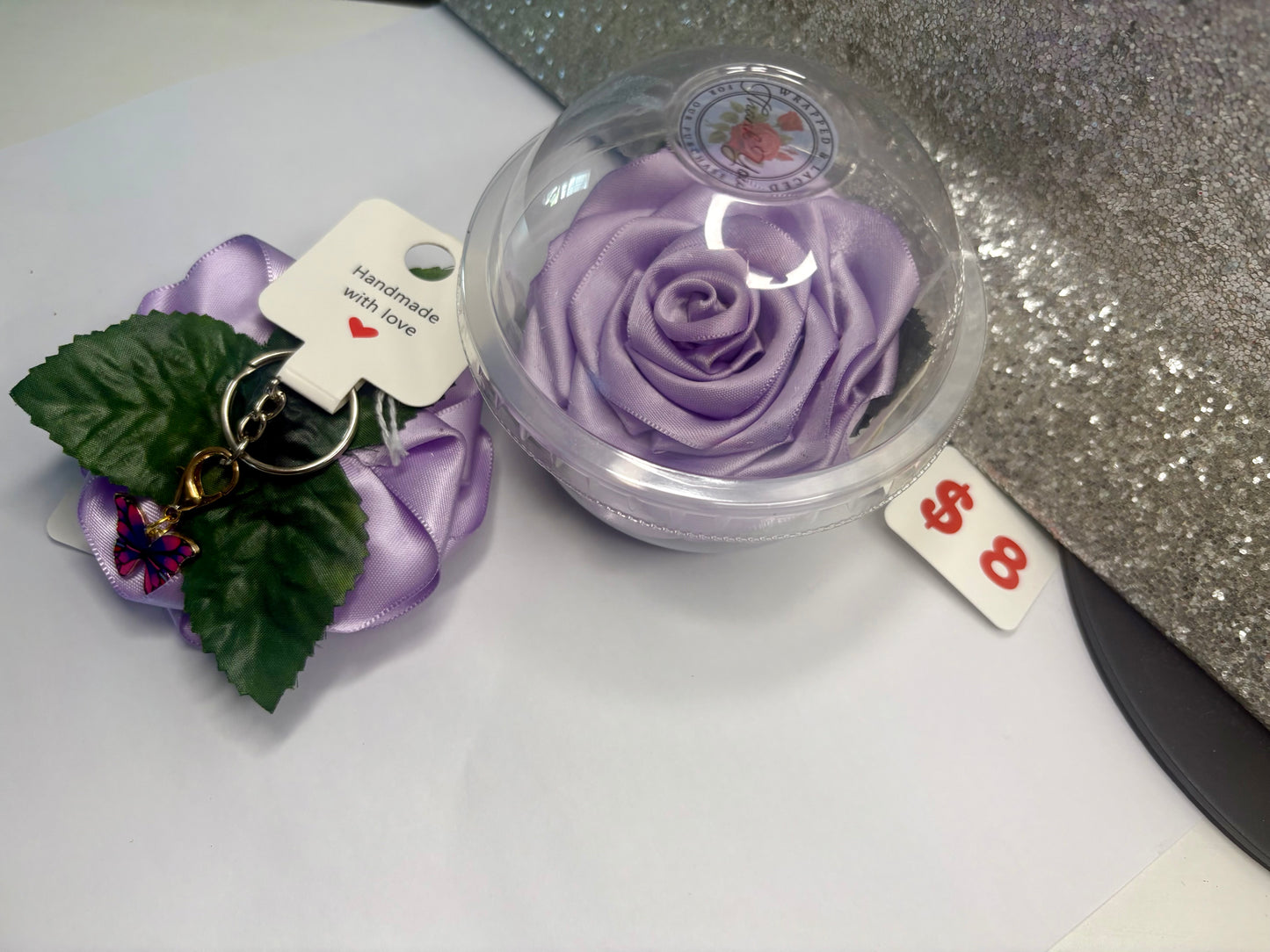 Lavender Rose key-chain for Mom