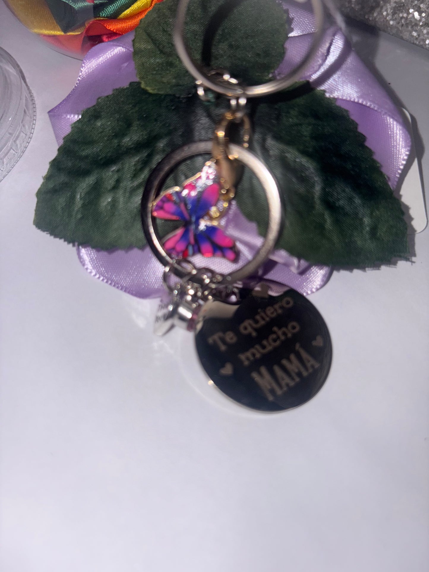 Lavender Rose key-chain for Mom