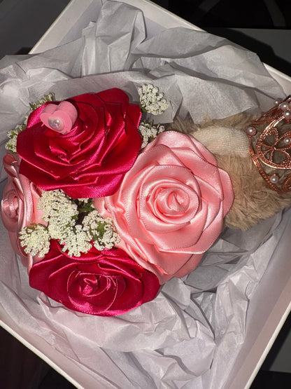 Royal Teddy Mini Rose Arrangement