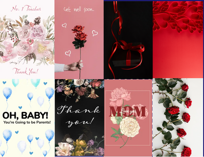 Personalized Floral Enclosure Card