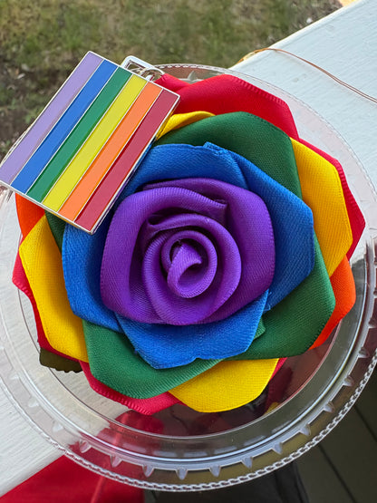 Pride Rose Keychain