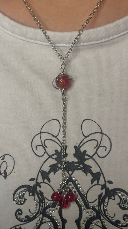 Red Saturn Necklace