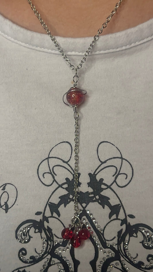 Red Saturn Necklace