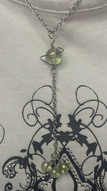 Light Green Saturn Necklace