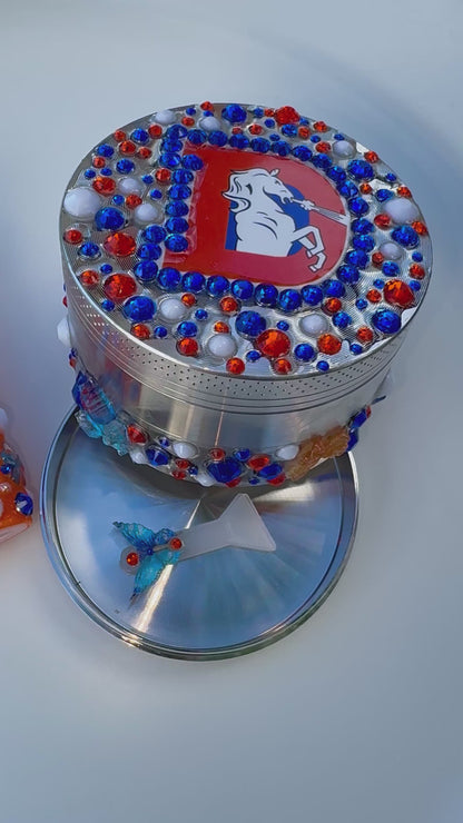 Custom Broncos Grinder + Lighter Set