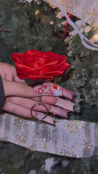 Custom Eternal Rose Keychain