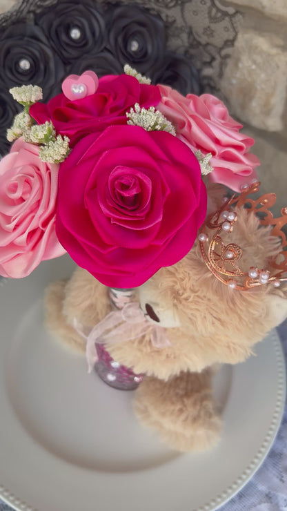 Royal Teddy Mini Rose Arrangement